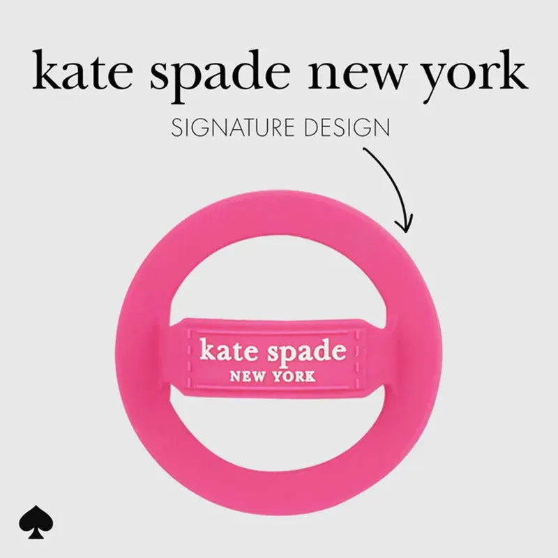 Kate Spade New York Magnetic Loop Grip – MagSafe piršto laikiklis (Pom Pom Pink)