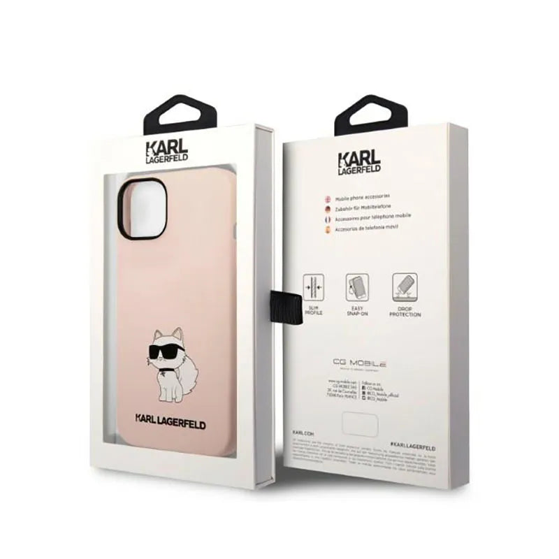 Karl Lagerfeld Silicone NFT Choupette – dėklas iPhone 14 Plus (rožinis)