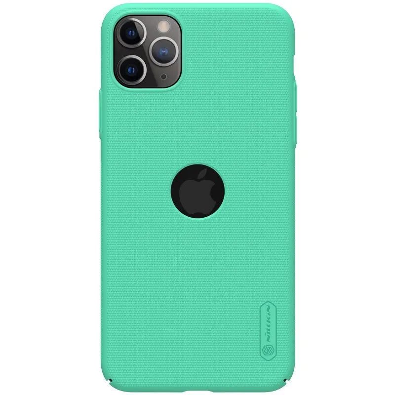 Nillkin Super Frosted Shield – dėklas Apple iPhone 11 Pro su išpjova logotipui (mėtinės žalios spalvos)