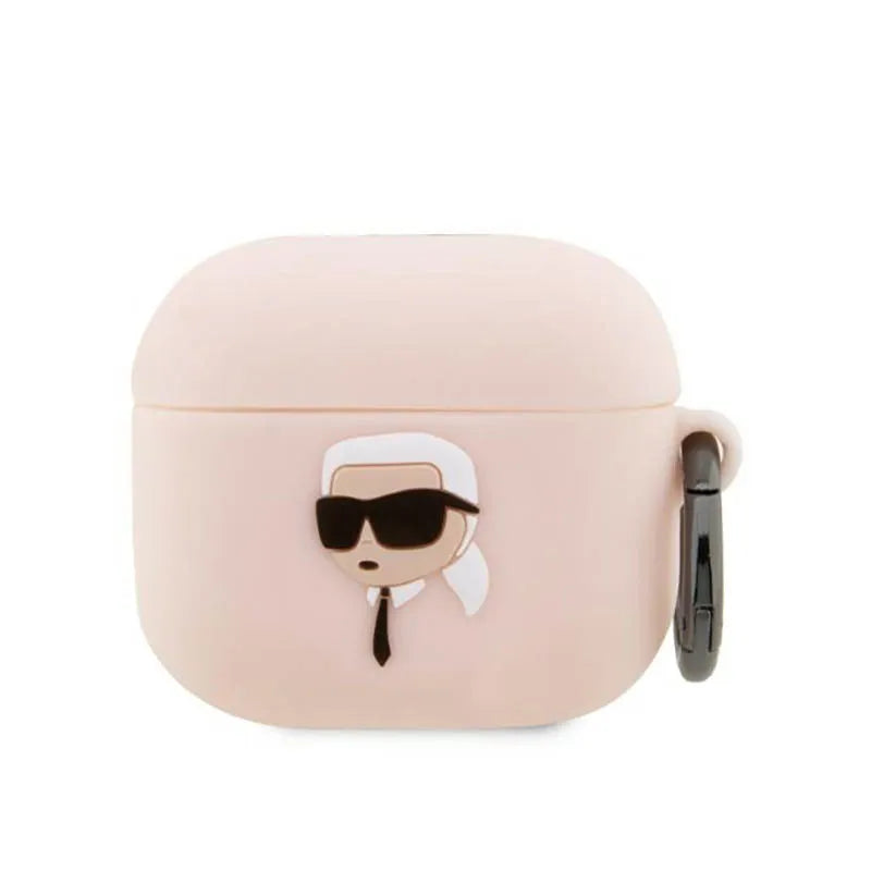 Karl Lagerfeld Silicone NFT Karl Head 3D – AirPods 3 dėklas (rožinis)