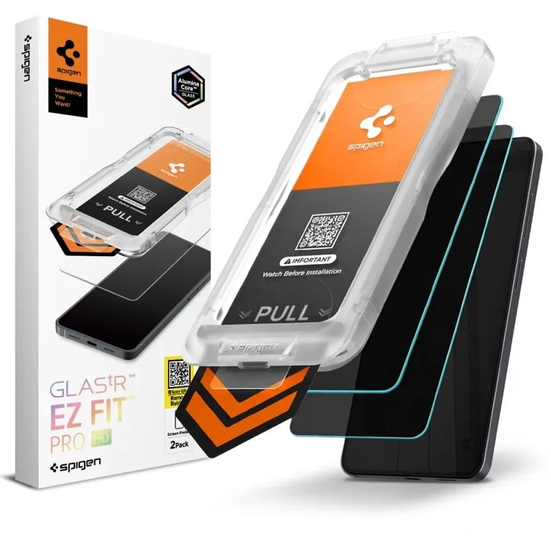 Spigen Glas.tR EZ Fit Pro AC HD Privacy 2 pakuotė – grūdintas privatumo stiklas, skirtas Samsung Galaxy S26+ (2 vnt.)