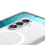 Spigen Ultra Hybrid Mag MagSafe – dėklas Samsung Galaxy S26+ (skaidrus/baltas)
