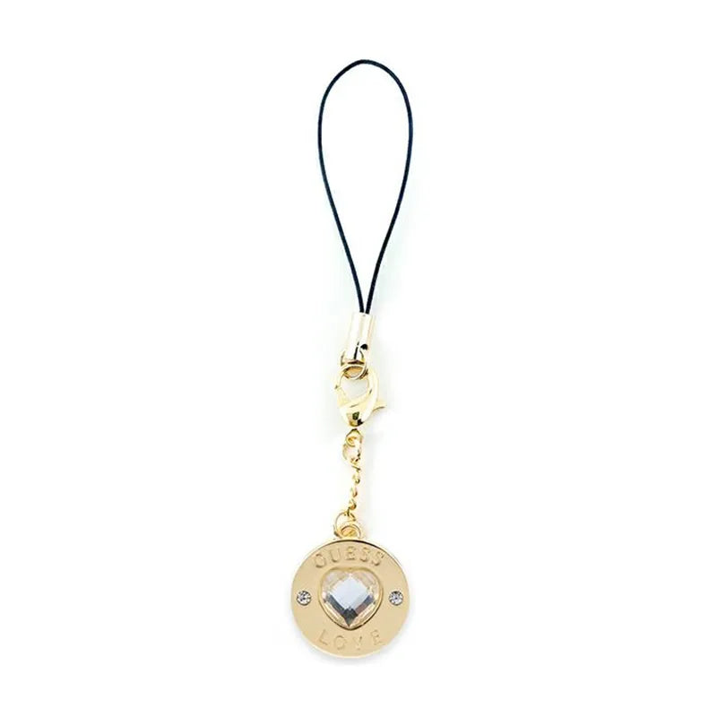 Guess Phone Strap Heart Diamond Charm su cirkonio akmenimis - telefono pakabukas