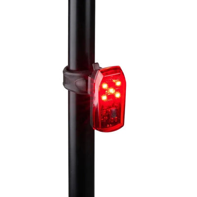 Dunlop – Galinis dviračio žibintas su 5 LED ir STOP funkcija, K-Mark