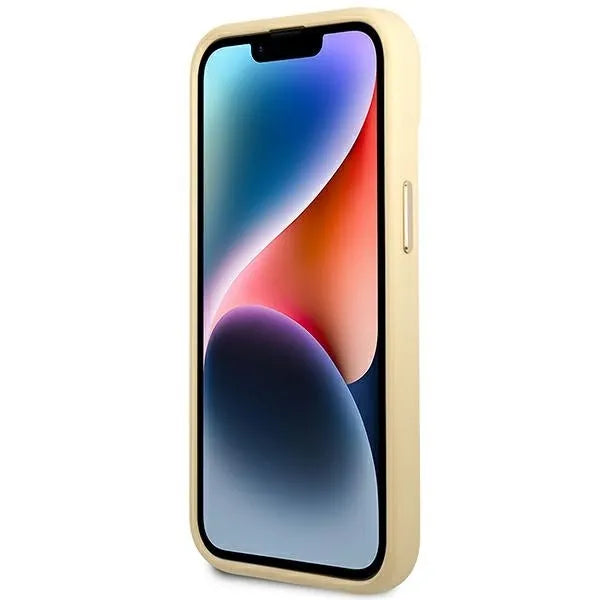 „Guess Croco Collection“ – dėklas „iPhone 14 Plus“ (auksinis)