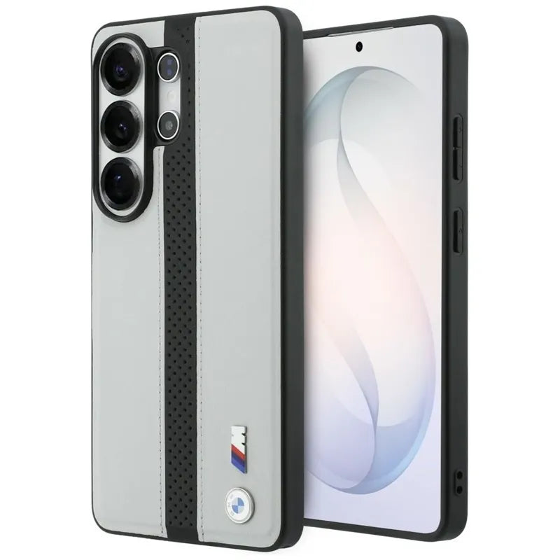 BMW M Perforated Stripe Logo MagSafe – Dėklas, skirtas Samsung Galaxy S26 Ultra (pilkas)
