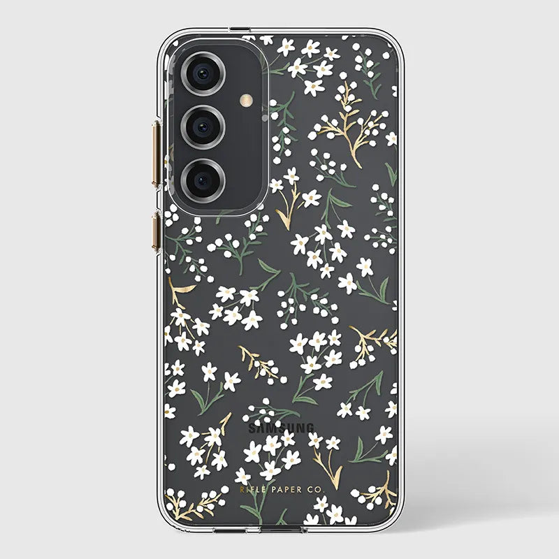 Rifle Paper Clear – Samsung Galaxy S24+ dėklas (Petite Fleurs)
