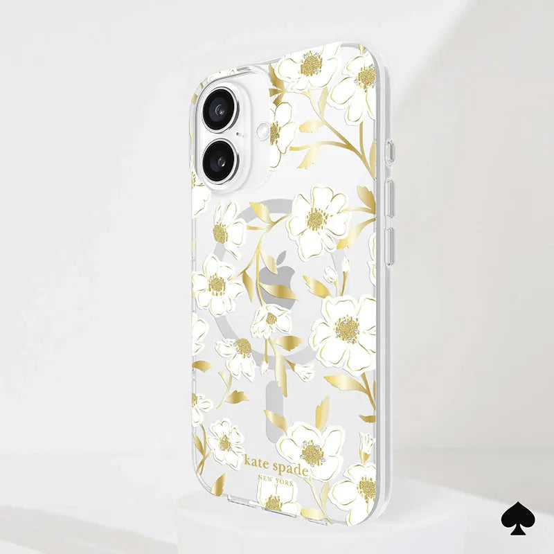 Kate Spade New York Protective Gems MagSafe – dėklas iPhone 16 (Sunshine Floral)