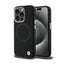 BMW Signature Liquid Silicone MagSafe dėklas, skirtas iPhone 15 Pro (juodas)