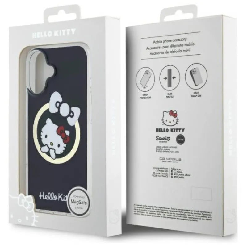 Hello Kitty IML Fun Bow MagSafe – dėklas iPhone 16 (juodas)