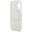 Guess IML Flowers Electro Pearl Strap MagSafe - Dėklas iPhone 17 (baltas)
