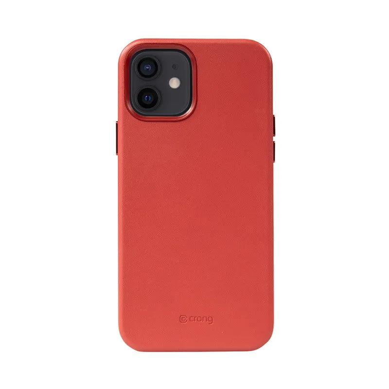 Crong Essential Cover Magnetic – „iPhone 12“ / „iPhone 12 Pro“ „MagSafe“ odinis dėklas (raudonas)