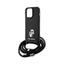 Karl Lagerfeld Crossbody Saffiano Metal Pin Karl & Choupette – dėklas iPhone 15 Pro Max (juodas)