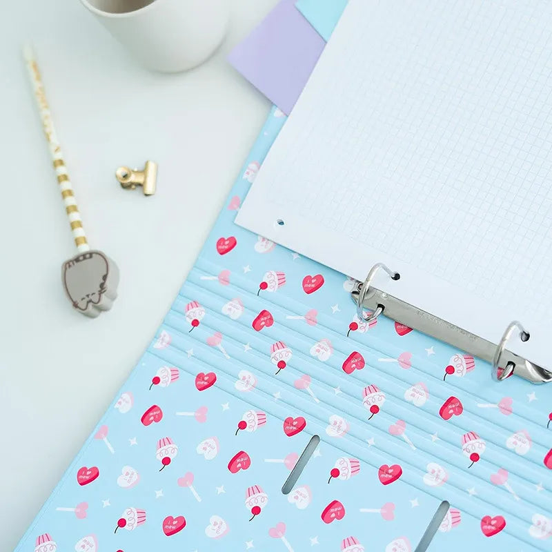 Pusheen – A4 formato segtuvas iš „Purrfect Love“ kolekcijos (2 žiedai, elastinė juostelė)