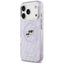 Karl Lagerfeld IML Glitter Karl & Choupette Heads Logo MagSafe – dėklas iPhone 17 Pro Max (violetinis)