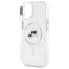 Karl Lagerfeld IML Metal Karl & Choupette Head MagSafe – dėklas iPhone 15 (baltas)