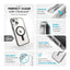 Speck Presidio Perfect-Clear ClickLock & MagSafe dėklas - iPhone 17e / 16e / 15 / 14 / 13 (skaidrus / matinis juodas / pilkas)