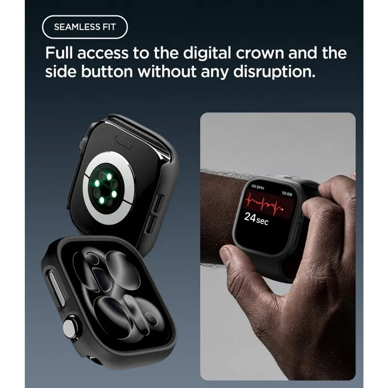 Spigen Thin Fit – „Apple Watch 12“ (46 mm) dėklas (juodas)