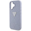 Guess Hot Stamp 4G Pattern Triangle Metal Logo – dėklas iPhone 16 telefonui (violetinis)