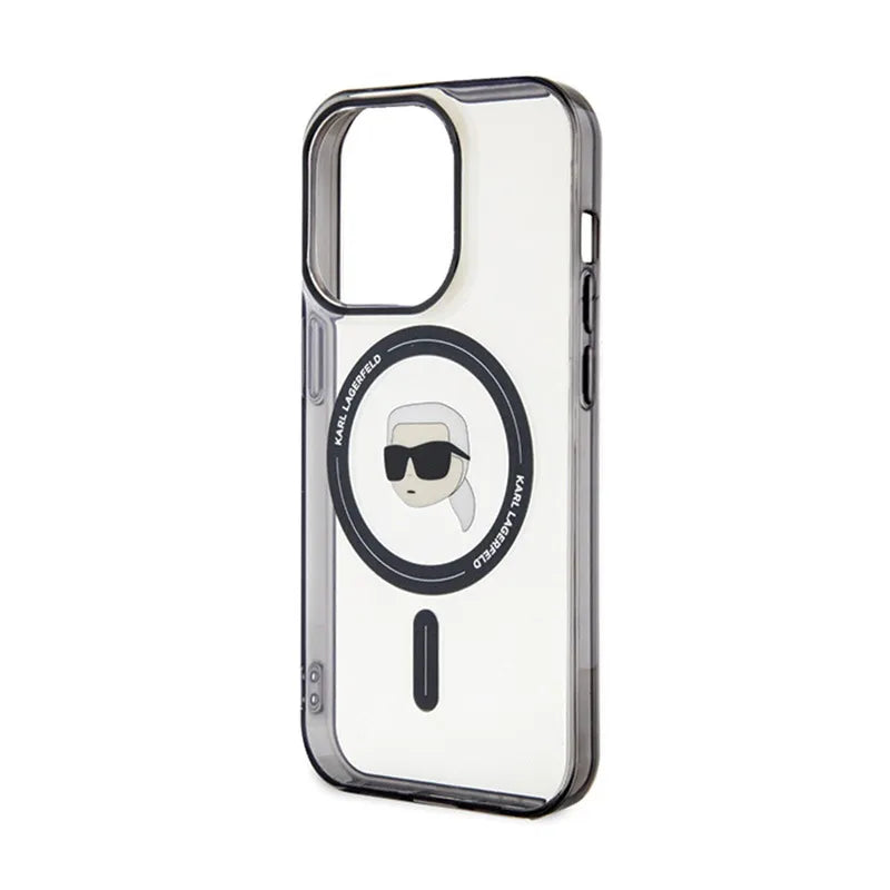 Karl Lagerfeld IML Karl Head MagSafe – dėklas iPhone 15 Pro Max (skaidrus)
