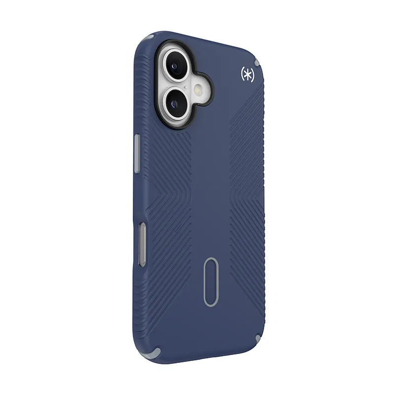 Speck Presidio2 Grip ClickLock & MagSafe – Dėklas iPhone 16 (Coastal Blue / Dust Gray / White)