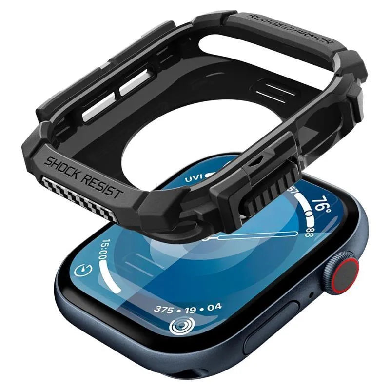 Spigen Rugged Armor – dėklas Apple Watch 10 42 mm (matinė juoda)