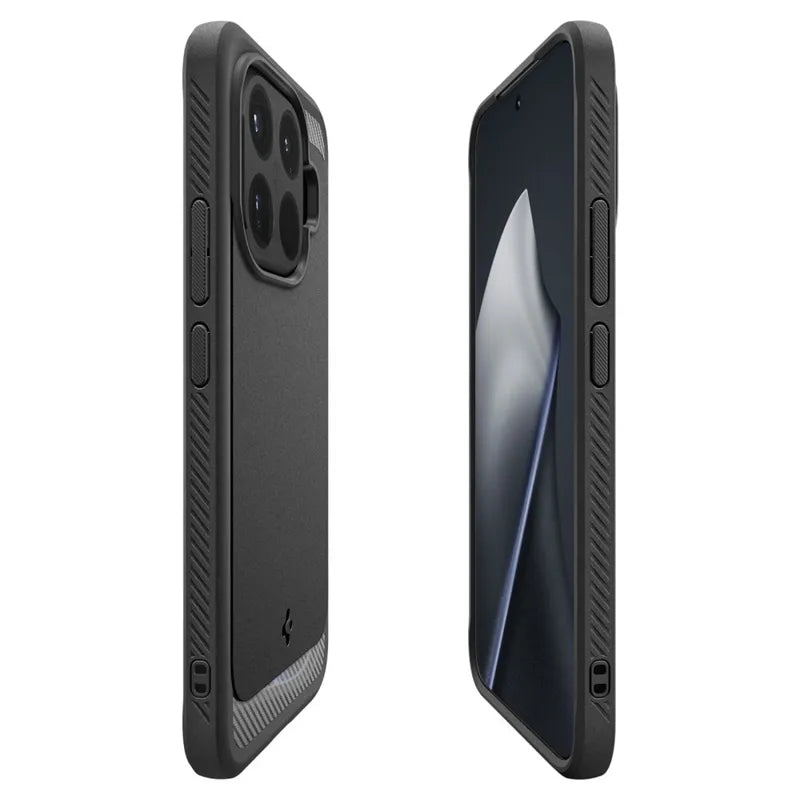 Spigen Rugged Armor – Dėklas Xiaomi 15T Pro (matinė juoda)