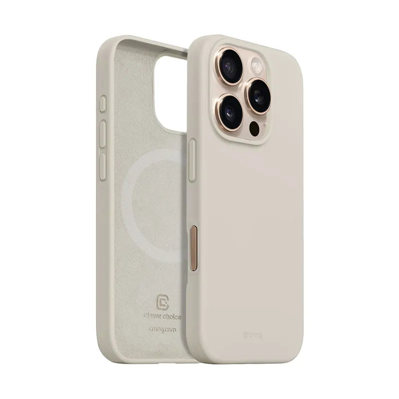 Crong Color Cover Magnetic - iPhone 16 Pro MagSafe dėklas (Stone Beige)