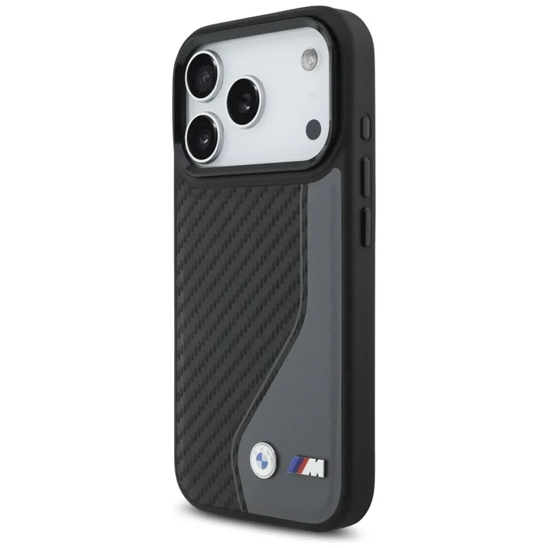 BMW M Carbon Logo MagSafe – Dėklas iPhone 17 Pro (antracito spalvos)