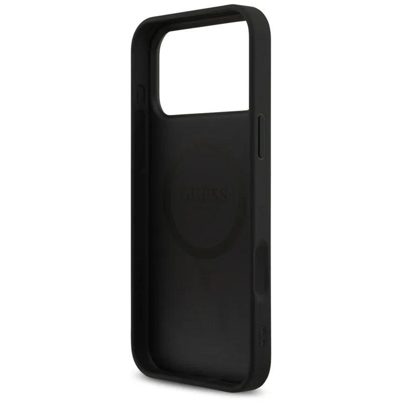 Guess 4G Printed Stripes MagSafe - Dėklas iPhone 17 Pro Max (juodas)