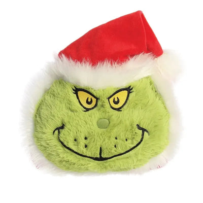 Grinch – Pliušinis žaislas / pagalvėlė Grinch su Kalėdų Senelio kostiumu, 25 cm, iš „Spudsters“ kolekcijos