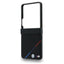 BMW M Leather Perforated Tricolor Stripe Metal Logos MagSafe – dėklas Samsung Galaxy Z Flip 8 (juodas)