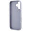 Guess Hot Stamp 4G Pattern Triangle Metal Logo – dėklas iPhone 16 telefonui (violetinis)