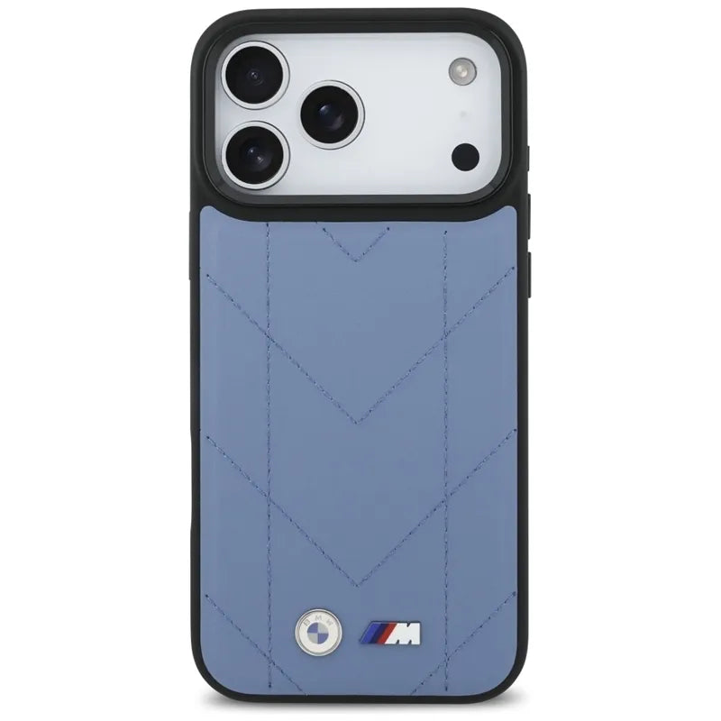 BMW M Quilted Logo MagSafe – iPhone 17 Pro Max dėklas (mėlynas)