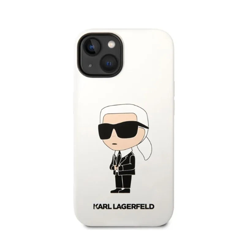 Karl Lagerfeld Silicone NFT Ikonik – dėklas iPhone 14 Plus (baltas)