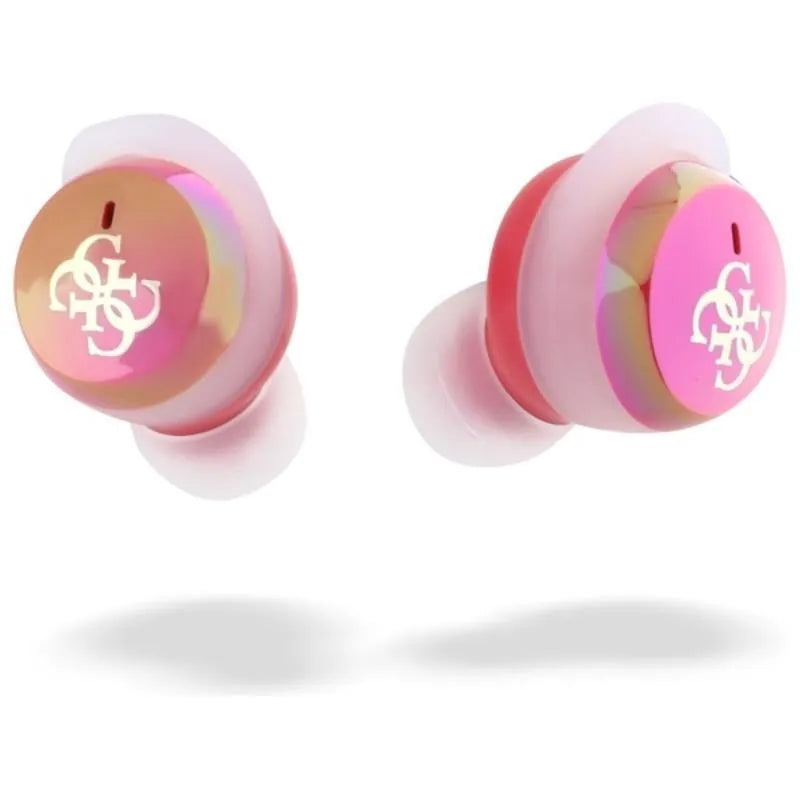 Guess 4G Printed Logo – Bluetooth TWS ausinės + įkrovimo dėklas (fuksijos spalvos)