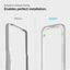 Spigen Alm Glass FC – grūdintas stiklas, skirtas iPhone 17e / 16e / 14 / 13 / 13 Pro (juodas rėmelis)