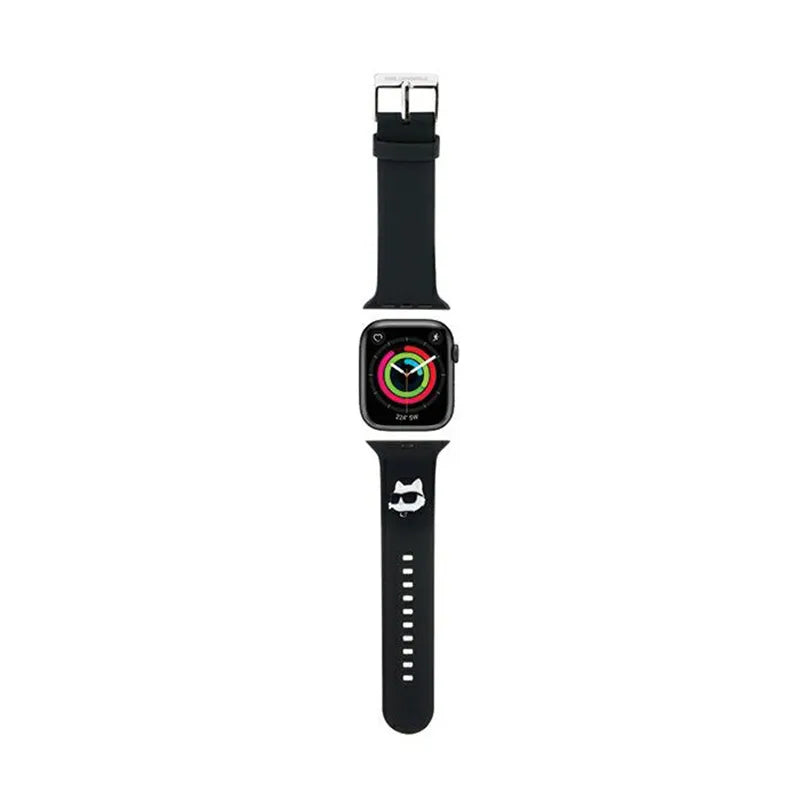 Karl Lagerfeld 3D Rubber Choupette Head NFT – dirželis „Apple Watch“ 42/44/45/49 mm (juodas)
