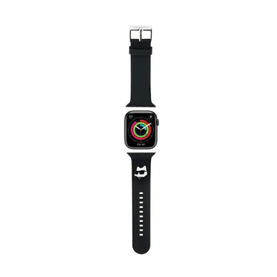 Karl Lagerfeld 3D Rubber Choupette Head NFT – dirželis „Apple Watch“ 42/44/45/49 mm (juodas)