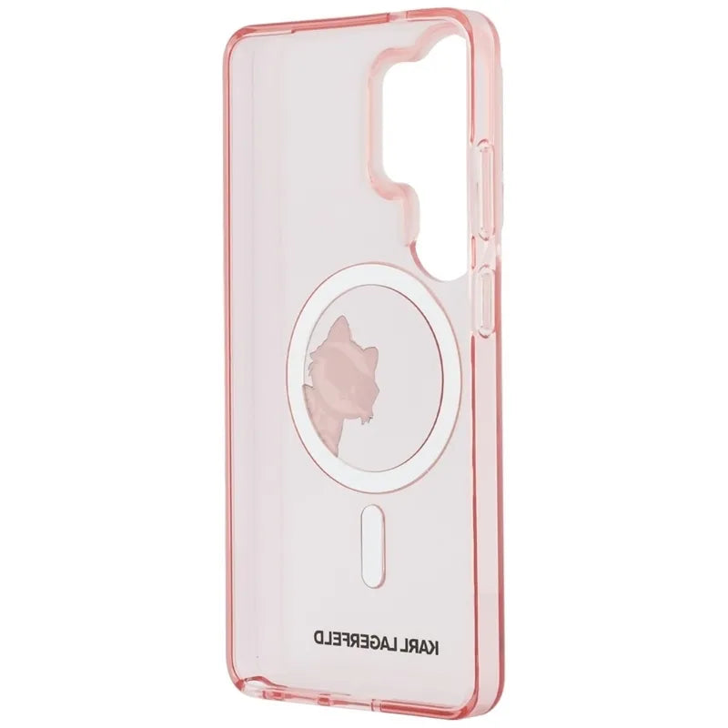 Karl Lagerfeld IML Peekaboo Choupette MagSafe – Samsung Galaxy S26 Ultra dėklas (rožinis)