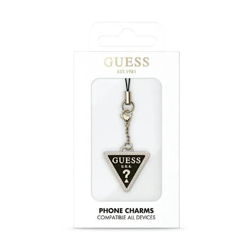 Guess Phone Strap Triangle Diamond Charm with Rhinestones - telefono pakabukas