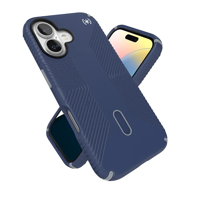 Speck Presidio2 Grip ClickLock & MagSafe – Dėklas iPhone 16 (Coastal Blue / Dust Gray / White)