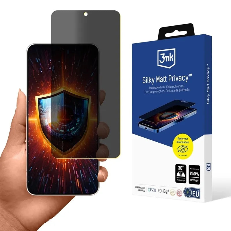 3mk Silky Matt Privacy – matinė privatumą sauganti plėvelė Samsung Galaxy S25 Edge telefonui