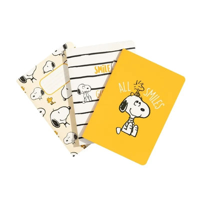 Snoopy – A6 sąsiuvinių rinkinys iš „Lazy Days“ kolekcijos (3 vnt.)