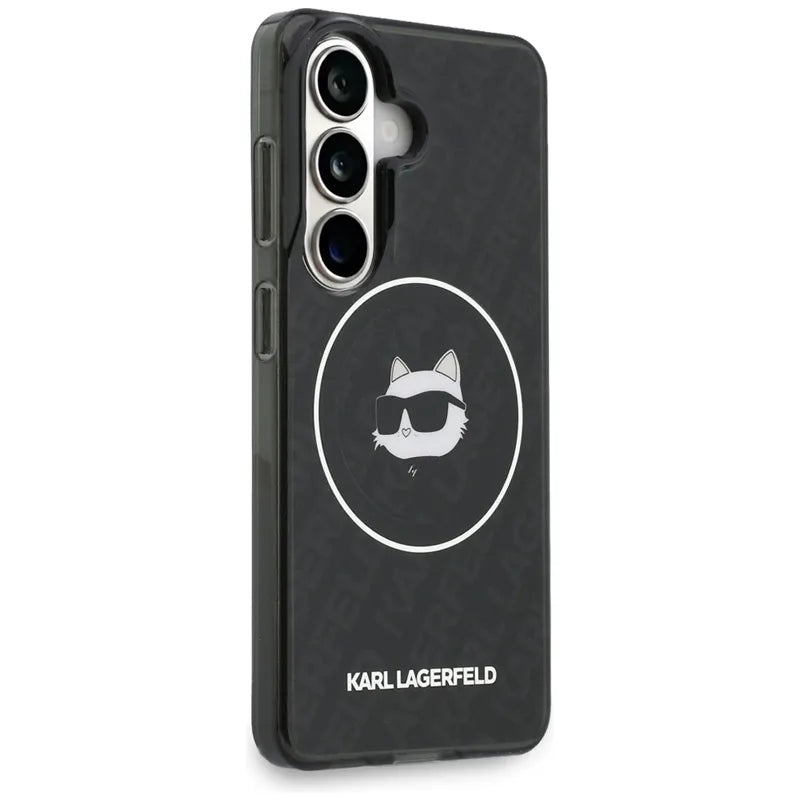 Karl Lagerfeld IML Repeated Choupette MagSafe – Samsung Galaxy S26 dėklas (juodas)