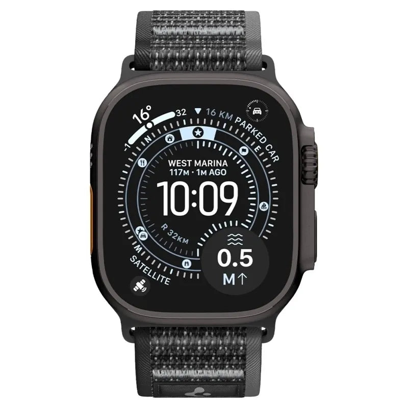 Spigen Athlex Air 2 – Apple Watch dirželis 44/45/46/49 mm (Active Black / Gray)