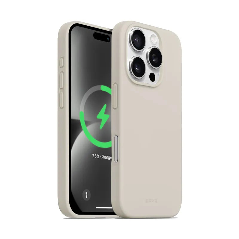 Crong Color Cover Magnetic - iPhone 16 Pro MagSafe dėklas (Stone Beige)