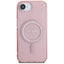 Guess IML Glitter Circle MagSafe – dėklas iPhone 16e (rožinis)