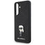 Karl Lagerfeld Fixed Glitter Ikonik Logo Metal Pin – Dėklas Samsung Galaxy A36 5G (juodas)