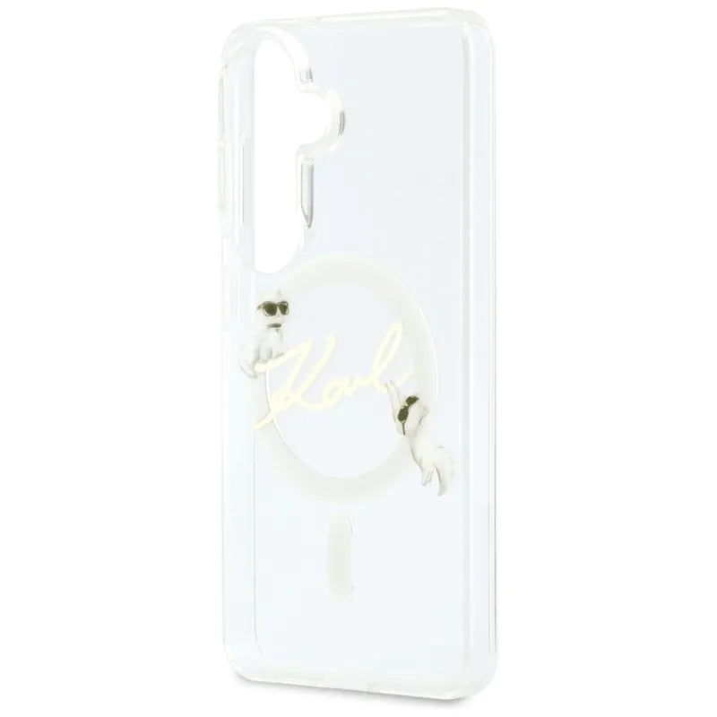 Karl Lagerfeld IML KC Script MagSafe – Samsung Galaxy S26+ dėklas (skaidrus)